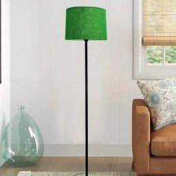 Homesake Modern Living Room Traditional Farmhouse Boho Green Floor Lamp with Linen Shade-41