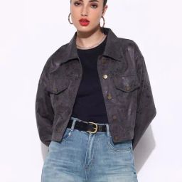Showoff Grey Regular Fit Jacket-26