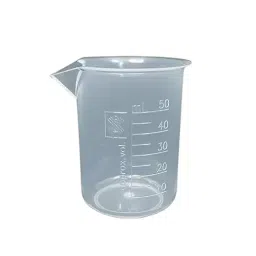 Eduscope 50 ml Measuring Beaker Graduated Euro Design Transparent Polypropylene, ‎Edu-MBEAKR-50ml (Pack of 6)-15
