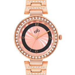 DressBerry Women Brass Dial & Bracelet Style Straps Analogue Watch DB404-15