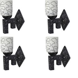 SOMIL Black Glass Cylinder Printed Wall Lamps-image-96