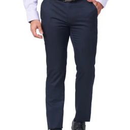 Raymond Blue Classic Fit Trousers-image-36