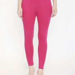 FEELINGS Pink Plain Leggings-image-42