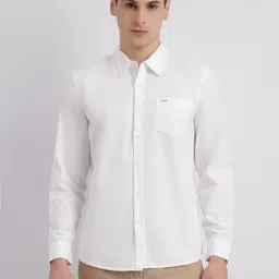 Guess Jeans Pure White Cotton Slim Fit Shirt-picture-5