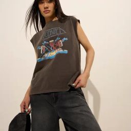 Nuon by Westside Charcoal Graphic Printed T-Shirt-3