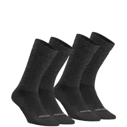 Quechua by Decathlon Black Blend Textured Socks Pack of 2 ( 5.5-8 - 39/42 )-image-54