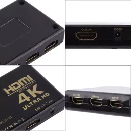 LOTA High-Speed 3x1 HDMI Switch Black 3 Input & 1 Output Ports with Remote, MST-834-LT image 3