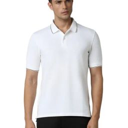 Louis Philippe White Regular Fit Polo T-Shirt-picture-31