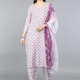 KALINI Women Ethnic Motifs Printed Regular Kurta with Trousers & With Dupatta-image-74