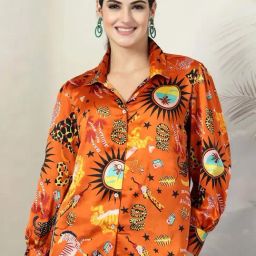 Melon By plusS Orange Printed Shirt-picture-40