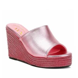 London Rag Women's Pink Ethnic Wedges-image-46