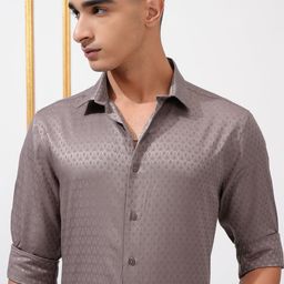 HIGHLANDER Men Slim Fit Opaque Casual Shirt-picture-39