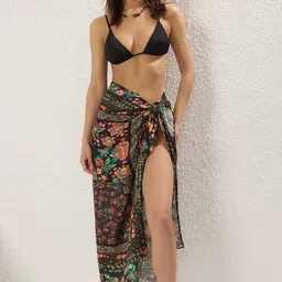 Trendyol Printed Swimwear Cover up Bottom-image-99
