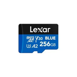 Lexar High-Performance microSDXC Memory Card 256 GB UHS-I with SD Adapter, BLUE-35