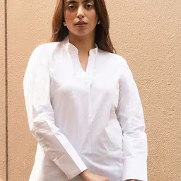 GULABOSITABO Women Mandarin Collar Cotton Top-picture-4