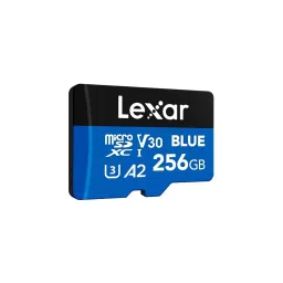 Lexar High-Performance microSDXC Memory Card 256 GB UHS-I with SD Adapter, BLUE image 2