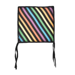 Swayam Pack Of 4 Multicolour Striped Chair Pads With Loops 40 X 40 Cm image 4