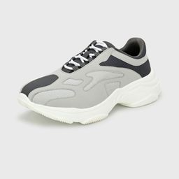 Roadster Men Grey Round Toe Lace-Ups Comfort Insole Synthetic Leather Sneakers-picture-37