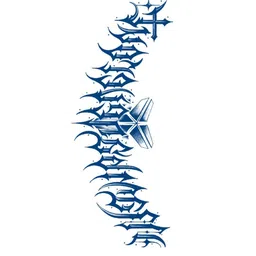 LICK Men Plant Based Realistic Semi Temporary Body Tattoo - Matte Blue-52