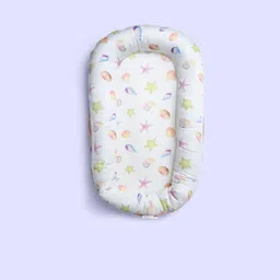 Fancy Fluff Girls 2-Pcs White & Purple Printed Organic Cotton Baby Bed Sets-image-50