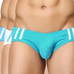 BASIICS by La Intimo Blue & White Comfort Fit Briefs (Pack of 3)-picture-26