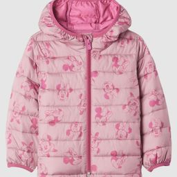 GAP Disney Printed Hooded Puffer Jacket With Zip Front-13