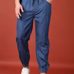V-Mart Men Regular Fit Denim Jogger Trousers-picture-22