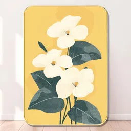 Myntra Elegant Homes Yellow & White Floral And Botanical Wooden Wall Art-image-67