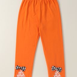 Kookie Kids Skinny Fit Full Length Solid Color Legging - Orange-image-58
