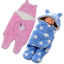 Babyzone Soft Fabric Winter Wear Embroidered Printed Wearable Blankets Pack of 2 - Pink and Blue-image-78