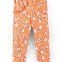 Doodle Poodle Cotton Full Length Pajama Floral Print - Peach-image-24