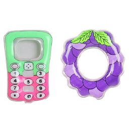 Vworld Baby Teether Toy BPA-Free Multiple Teething Surfaces for Kids of 3 Months & Above Infant Toys Phone and Grapes Teether (Pack of 2) (multicolour)-2