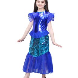 Kaku Fancy Dresses Mermaid Gowns Dress Fairy Tales Theme Costume Set  - Blue-image-76