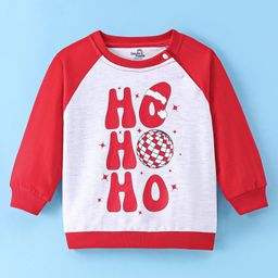 Doodle Poodle 100% Cotton Light Weight Looper Knit Full Sleeves Sweatshirt Text Print - Grey & Red-image-51