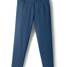 Pine Kids Knit Full Length Solid Leggings with Stretch - Navy Blue-picture-24