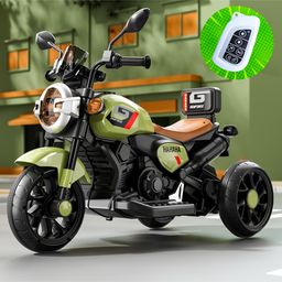 JN Creations 6V Battery Operated Ride On Yamaha RX-100 Bike for Kids with Foot Accelerator & Brake With Remote Control (GREEN)-13