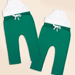 SuperBottoms Cotton Knit Pack Of 2 Solid Diaper Pants - Green-image-44