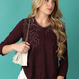 V-Mart Women Embellished Cotton Top-picture-32