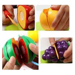 Webby Realistic Sliceable Fruits Cutting Play Toy Set of 9 - Multicolor image 2
