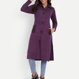 HAUTEMODA Women Woollen Kurta-image-7