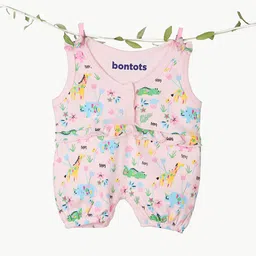 BONTOTS Infant Girls Printed Cotton Soft & Rash-Free Romper-image-87