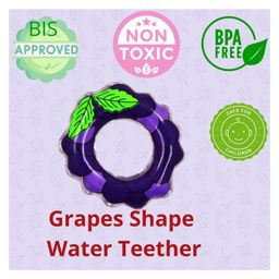 Vworld Baby Teether Toy BPA-Free Multiple Teething Surfaces for Kids of 3 Months & Above Infant Toys Phone and Grapes Teether (Pack of 2) (multicolour) image 4