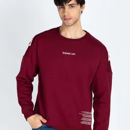 Status Quo Men Typography Printed Pullover Cotton Sweatshirt-image-93