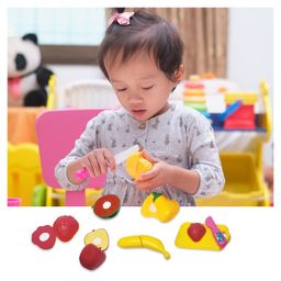 Webby Realistic Sliceable Fruits Cutting Play Toy Set of 9 - Multicolor image 5