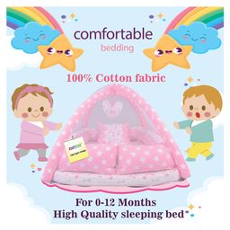 Kwitchy Baby Bedding Combo Luxury Mattress with Net & Sleeping Bag Cum Wrap Swaddle  -Pink image 5