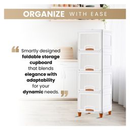 JD FRESH 6 Tier Stackable Cabinet for Clothes - White image 5