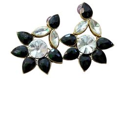 Dhivara Copper-Plated Crystals Studded Contemporary Drop Earrings-image-10