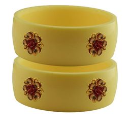 Vidhya Kangan Beige Plastic Bangles-image-99