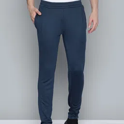 Alcis Men Navy Blue Slim Fit Solid Training Track Pants-image-12