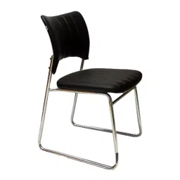 Veeshna Polypack Fabric Black Low Back Office Visitor Chair CRH-1052-image-84